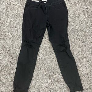 Women's Black Distressed Jeans